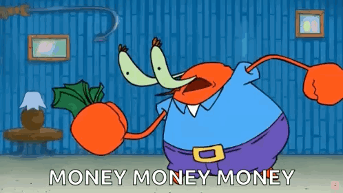 Mr. Krabs money gif